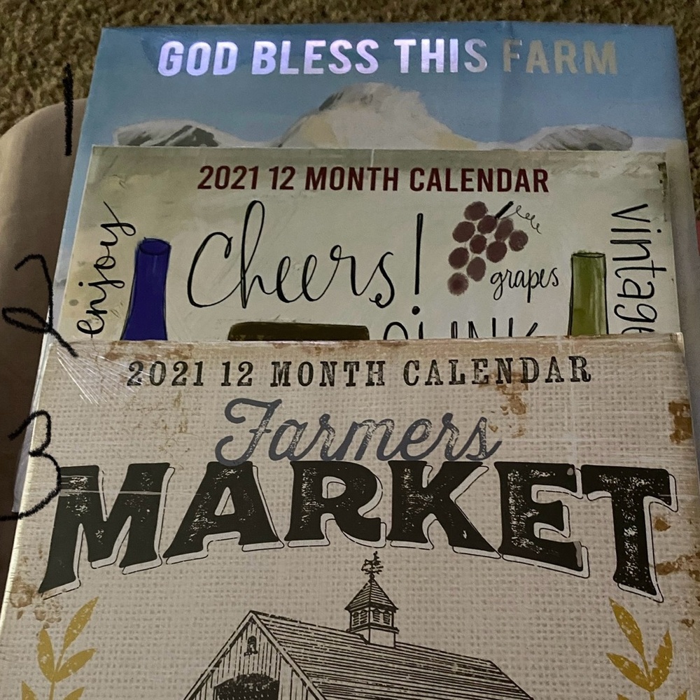 New Inspirational,Kitchen & Farm Calendars. Bought for Crafting & Never Did